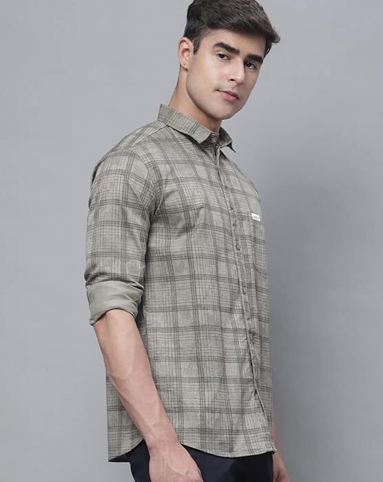 Majestic Man Cotton Checkered Casual Shirt For Men