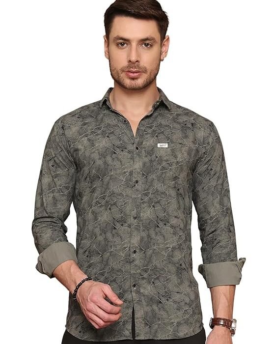 Majestic Man Printed Pure Cotton Casual Shirt